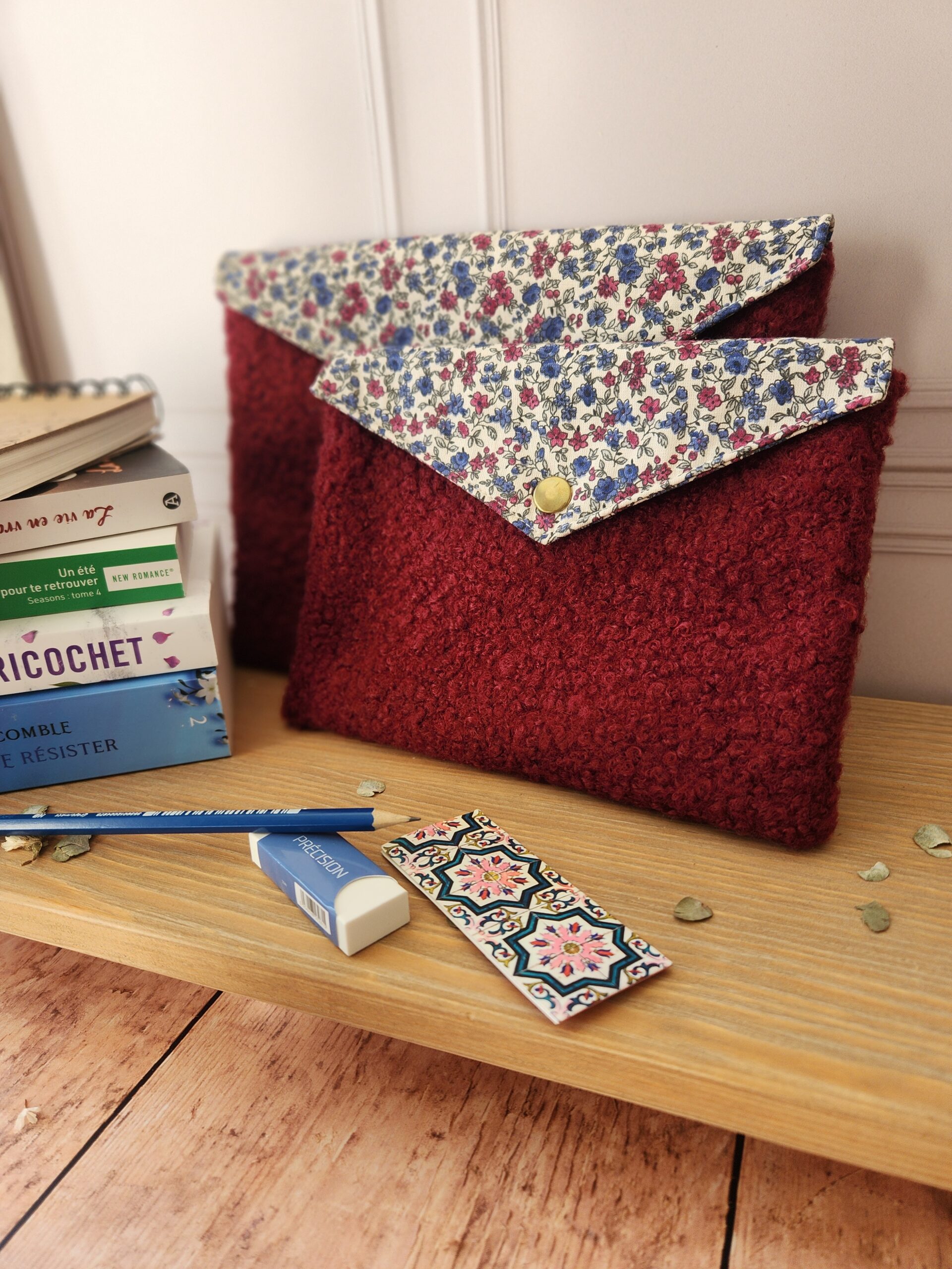 Pochette ÉGLANTINE bouclette prune – Image 3