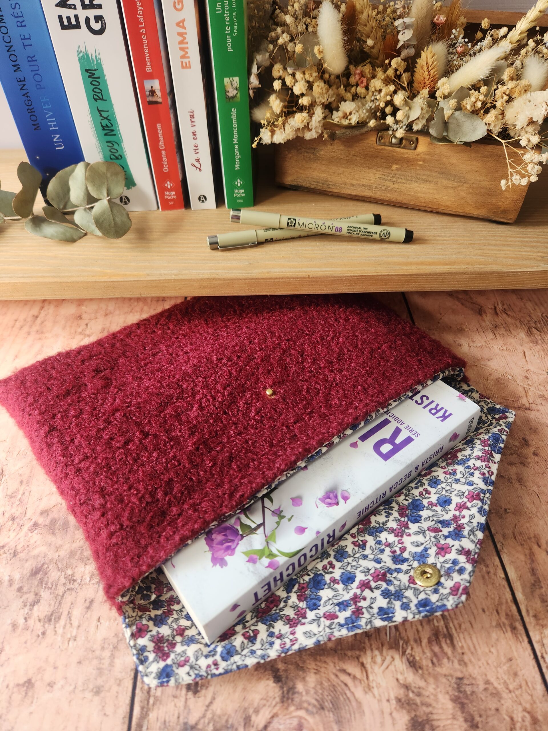 Pochette ÉGLANTINE bouclette prune – Image 2
